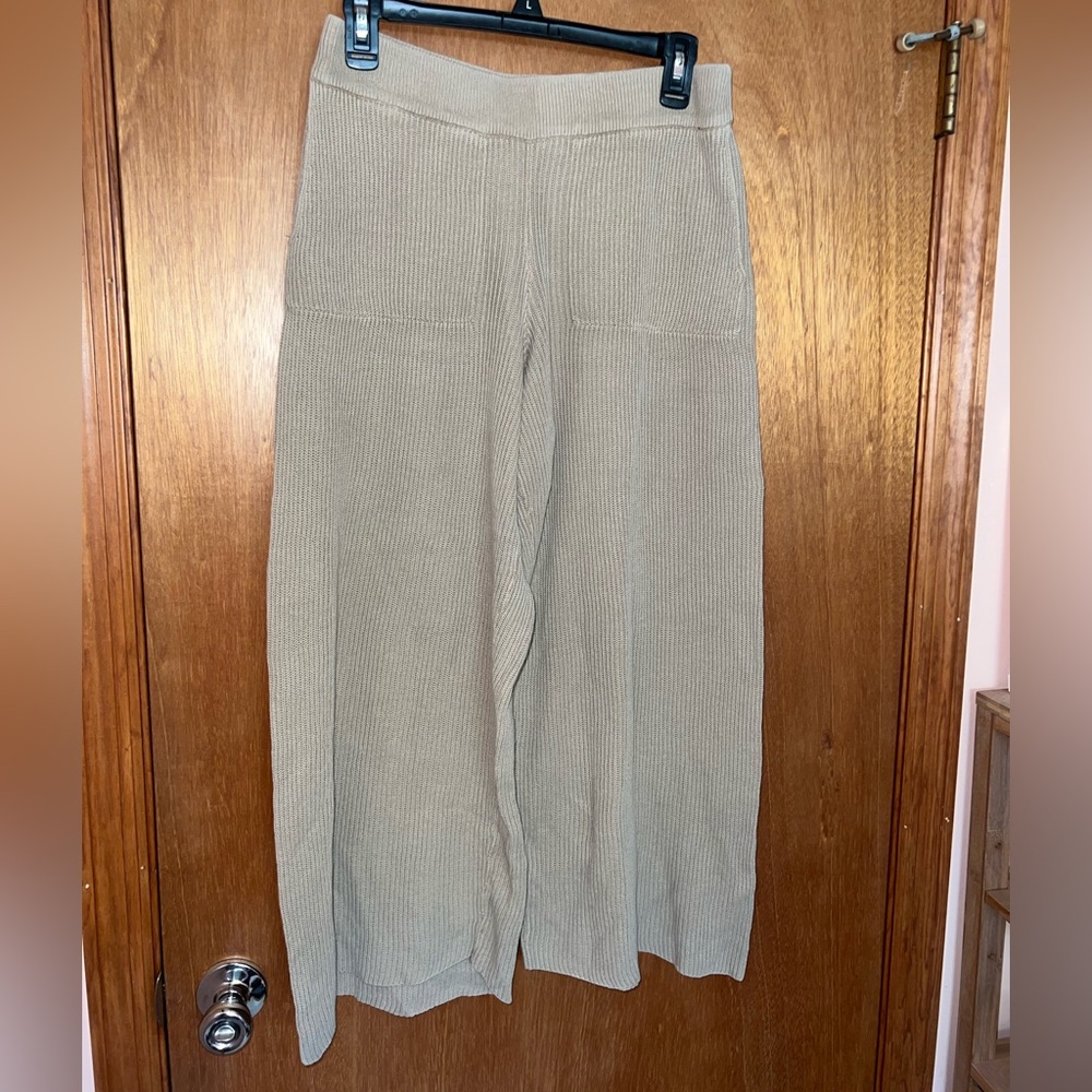 FP beach wide leg cropped knit pants